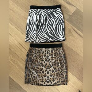 Lot is 2 sequin San Souci skirts. Both small